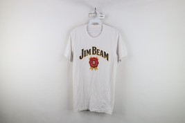 Vintage Y2K Mens Small Spell Out Jim Beam Bourbon Whiskey Short Sleeve T... - $19.75