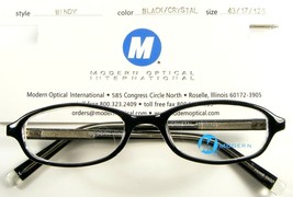 NEW MODERN OPTICAL Kids WINDY BLACK On CRYSTAL EYEGLASSES GLASSES 43-17-... - €12,81 EUR