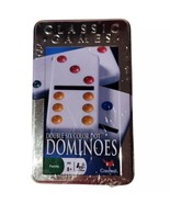 DOMINOES Classic Games Cardinal Color Dots  Storage Tin. - £7.39 GBP