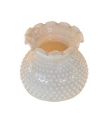 Hobnail Hurricane Lamp Shade White Milk Glass Scalloped Vintage 5.5” Ope... - $369.07 MXN