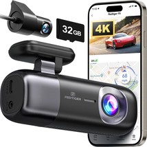 REDTIGER F9 Dash Cam 4K Front and Rear 1080P WiFi GPS Car Camera with 32... - $127.88