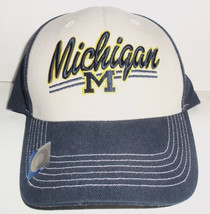 Nwt Mens University Of Michigan Wolverines Navy Blue &amp; Stone Beige Baseball Hat - £18.48 GBP