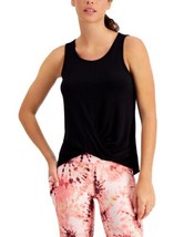 allbrand365 designer Womens Activewear Twist-Front Sleeveless Top, Medium - $39.50