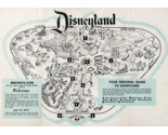 1955 Disney Land Guide Map Mickey Mouse Walt Disney Replica Print - $3.05