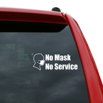 No Mask No Service Vinyl Decal Sticker | 2.6&quot; x 7&quot; - £3.89 GBP