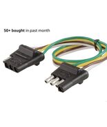 CURT 58380 4-Way Flat Connector Plug &amp; Socket with 12&quot; Wires - $16.55 CAD