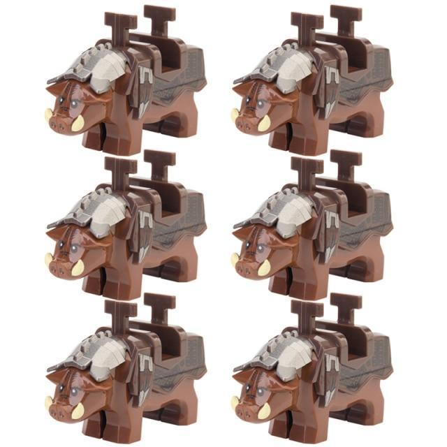 Boar Mount Lord of the Rings The Hobbit 6pcs Minifigures Building Toy