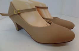 Theatricals Adult Tan Mary Janes Sz 11 &quot; T3200&quot; Leather Soles Manmade Materials - £35.50 GBP