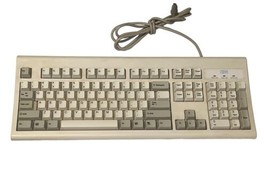 Vintage IBM KB-8923 07H0665 Wired Keyboard Clicky Computer Microsoft 104 Key - £23.91 GBP
