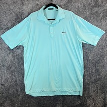 Turtleson Polo Shirt Mens Large Blue Loud Short Sleeve Golfer Casual Sum... - $11.19