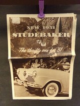 New 1951 Studebaker The Thrifty One for &#39;51 Sales Brochure Champion Commander - $67.49