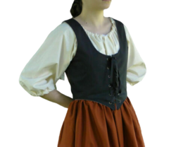 X-Mas Cosplay Costume Renaissance Victorian Medieval Pirate Top Wench Bodice - £39.78 GBP+