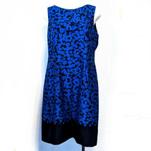 TAYLOR Womens Size 14 Blue Black Sheath Sleeveless Dress - $16.44
