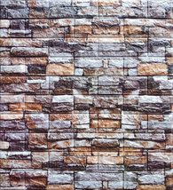 Dundee Deco PJ2222 Multicolored Faux Bricks, Stones 3D Wall Panel, Peel and Stic - £9.51 GBP+