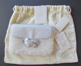 UGG Bag Bow Shearling Clutch I Do! Wedding Collection White Silver New $105 - $94.05