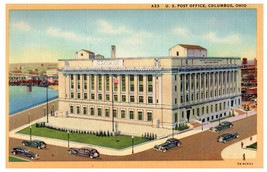 Postcard US Post Office Street View Twin Rivers Drive Columbus Ohio 1935 Cars - £5.57 GBP