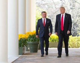 President Donald Trump and King Abdullah II of Jordan at White House Pho... - $8.81+