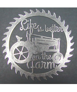 Saw Blade Style Farm Life Tractor Deere Metal Art Plasma Wall Rustic 9&quot; ... - £25.54 GBP