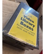 Video Library Boxes VHS Cases 3 Pack NEW - $9.89