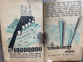 calendario judaica 1945 Palestina KKL JNF Israel mapa a color brigada ju... - $582.84 MXN