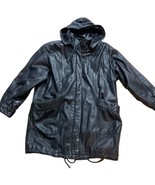 Jacqueline Ferrari Genuine Leather Size Small Hooded Snap Sleeves Vintage - $64.56 CAD