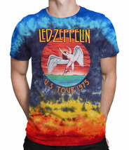 Led Zeppelin Tour 1975 Tie Dye Shirt   MEDIUM - £25.49 GBP