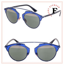 Christian Dior So Real Navy Blue Rose Mirrored Metal Sunglasses Diorsoreal - £284.89 GBP