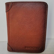BanYaNu RFID Leather BIFOLD Wallet Brown With SD Memory Card Holder - NEW - £14.69 GBP