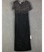 Stenay Dress Women&#39;s Size 10 Beaded Maxi Formal Party Short Sleeve 100% ... - $125.63 CAD
