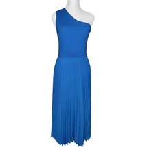 Ted Baker Size 8 Blue Miriom One Shoulder Pleated Midi Dress NWT $315 - £94.08 GBP