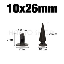 5-50pcs/set  black Screw Spikes And Studs For Bullet Rivets Leather Craft Clothe - £43.92 GBP