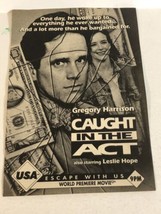 Caught In The Act Tv Guide Print Ad  Gregory Harrison Leslie Hope TPA15 - £4.45 GBP