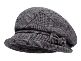 Ladies Winter Elegant Beret Hat With Bow Short Brim Beanie Stylish Warm ... - $39.99