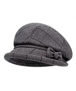 Ladies Winter Elegant Beret Hat With Bow Short Brim Beanie Stylish Warm ... - $39.99