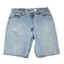 Levi&#39;s 560 Jean Shorts Size 38 Painted Back Pockets Worn Look Loose Fit 38X11 - £15.81 GBP