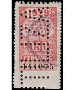 1929 ARGENTINA Revenue Stamp - Control Del Talon, 0.50 Cents B2S - $1.49