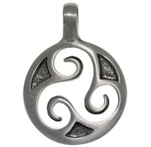 Jewelry Trends Celtic Triskelion Trinity Spiral Pewter Pendant - £21.38 GBP