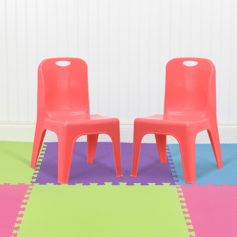 2PK Red Plastic Stack Chair 2-YU-YCX-011-RED-GG