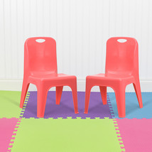2PK Red Plastic Stack Chair 2-YU-YCX-011-RED-GG - £38.79 GBP