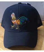 ROOSTER FARM CHICKEN SNAPBACK MESH BACK BASEBALL CAP ( DARK BLUE ) - £12.26 GBP