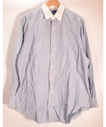 Polo by Ralph Lauren Mens Vintage Casual Striped Shirt Light Blue 16 1/2-33 - $81.24 CAD