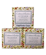 Crabtree &amp; Evelyn Summer Hill Triple Milled Bar Soap 10.5oz (3x3.5oz) 3p... - £20.23 GBP