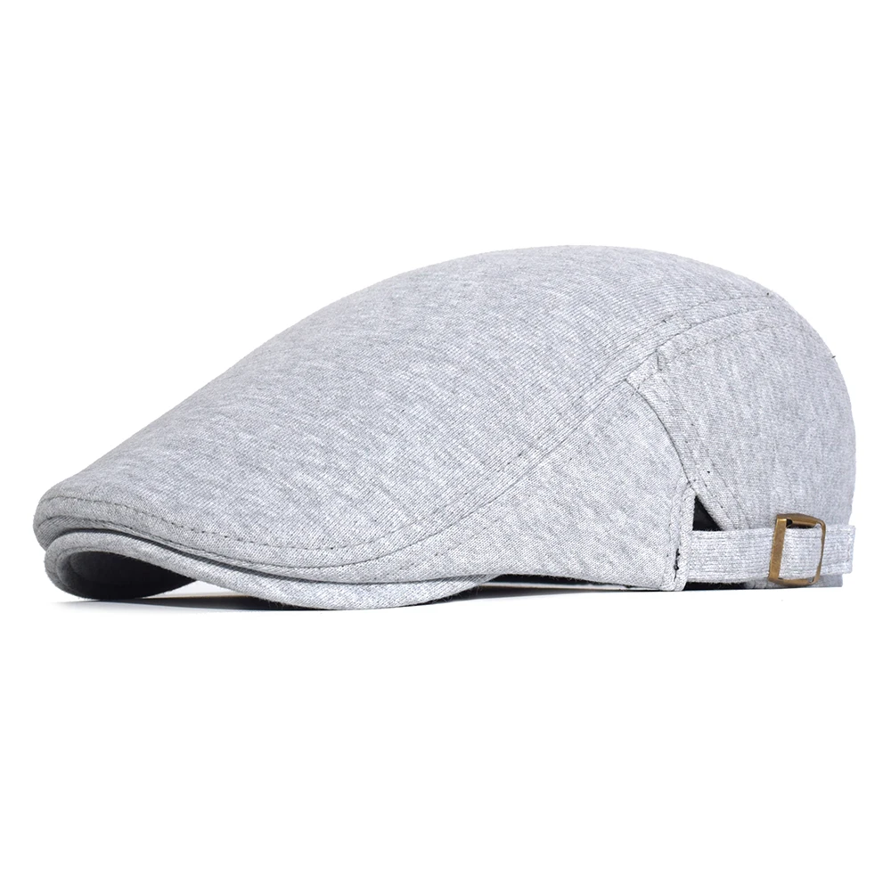 Cotton Adjustable Newsboy Caps Men Woman Casual Beret Flat Ivy Cap Soft Solid Co - £43.11 GBP