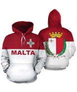 Malta Country Flag Hoodie Adults And Youth - $76.57 CAD