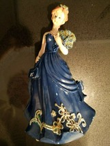 Quinceanera Cake Topper Large Figure Dark Blue Dress - $9.79