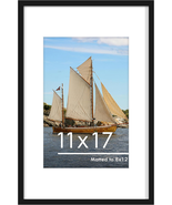 11X17 Picture Frame, Display Pictures 8 X 12 with Mat or 11 X 17 without... - $199.53 MXN