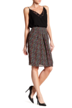 New Kasper Black Dots Career Pleated Skirt Size 10 12 14 16 W 22 W Women Petite - £21.69 GBP