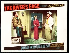 River&#39;s Edge 11&quot;x14&quot; Lobby Card #2 Anthony Quinn Debra Paget Crime - £37.18 GBP