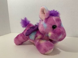 Aurora Tutti Frutti purple blue pegasus plush winged horse shiny 7&quot; stuffed toy - £4.74 GBP