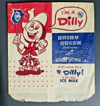 Vintage 1950 Dairy Queen Dilly Bar Bag New Old Stock Stock B5 - £9.47 GBP